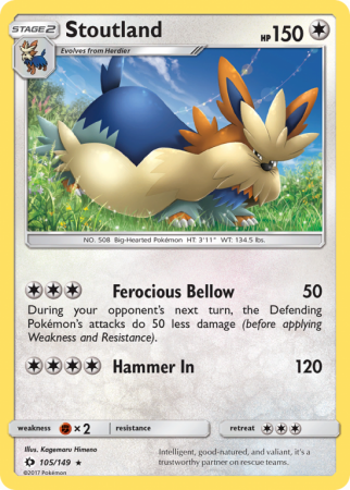 Stoutland 105/149 Sun & Moon Sun & Moon