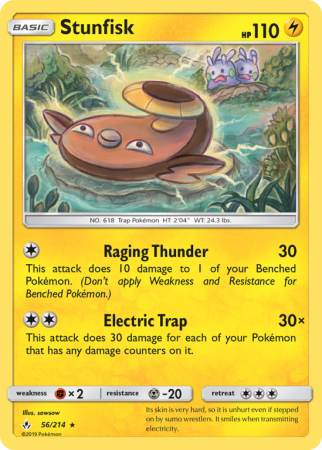 Stunfisk 56/214 Sun & Moon Unbroken Bonds
