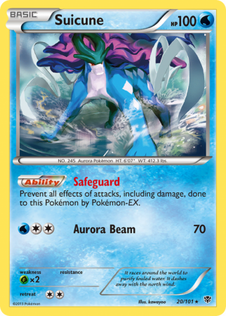 Suicune 20/101 Black & White Plasma Blast