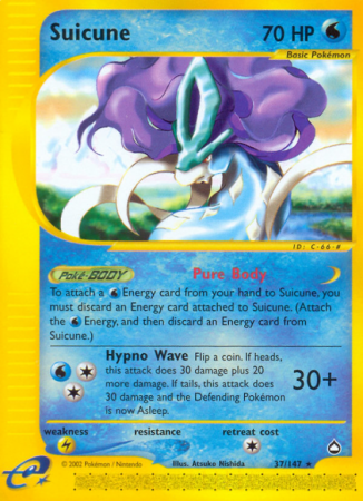 Suicune 37/186 E-Card Aquapolis