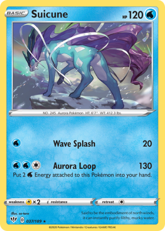 Suicune 37/189 Sword & Shield Darkness Ablaze