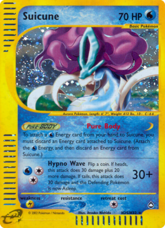 Suicune H25/186 E-Card Aquapolis