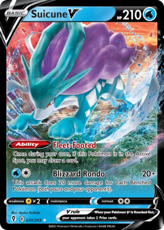 Suicune V 31/203 Sword & Shield Evolving Skies