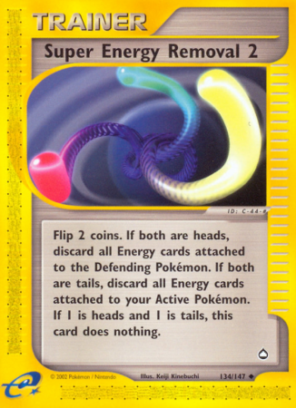 Super Energy Removal 2 134/186 E-Card Aquapolis