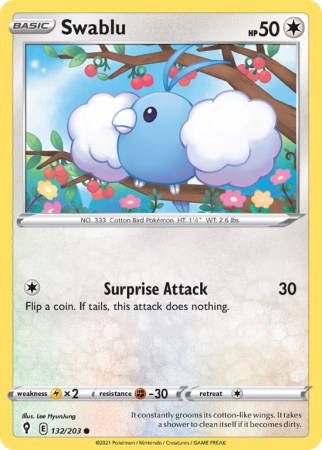 Swablu 132/203 Sword & Shield Evolving Skies