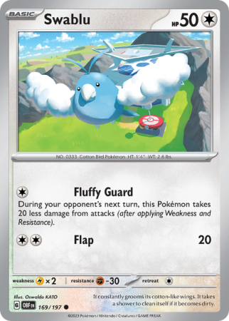 Swablu 169/197 Scarlet & Violet Obsidian Flames