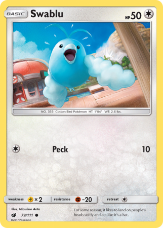 Swablu 79/111 Sun & Moon Crimson Invasion