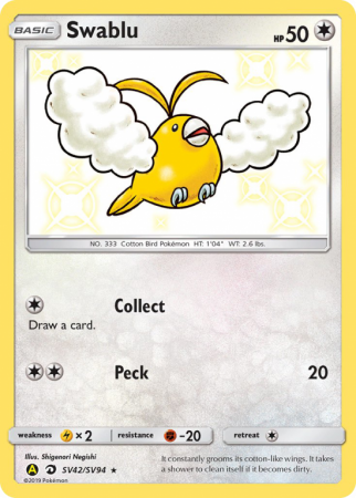 Swablu SV42/94 Sun & Moon Shiny Vault