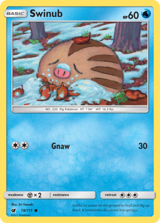 Swinub 19/111 Sun & Moon Crimson Invasion