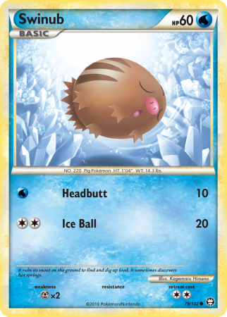 Swinub 79/102 HeartGold & SoulSilver HS—Triumphant