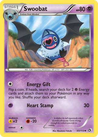 Swoobat 65/113 Black & White Legendary Treasures