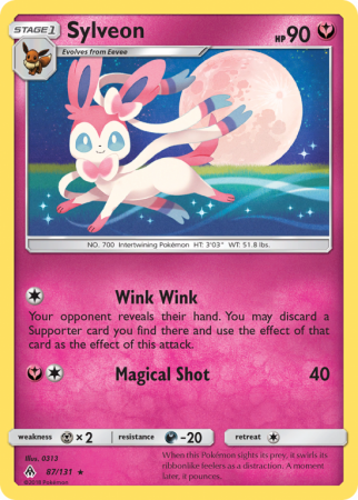 Sylveon 87/131 Sun & Moon Forbidden Light