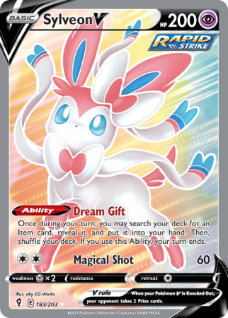 Sylveon V 183/203 Sword & Shield Evolving Skies