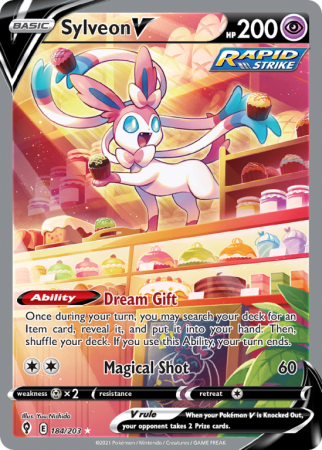 Sylveon V 184/203 Sword & Shield Evolving Skies