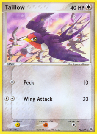 Taillow 72/109 EX Ruby & Sapphire