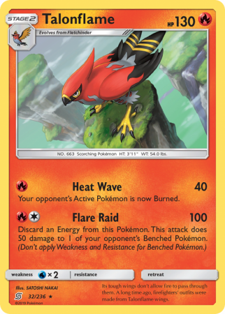 Talonflame 32/236 Sun & Moon Unified Minds