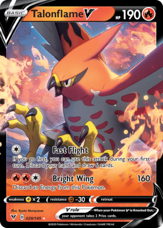 Talonflame V 29/185 Sword & Shield Vivid Voltage