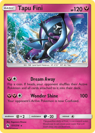 Tapu Fini 151/214 Sun & Moon Lost Thunder
