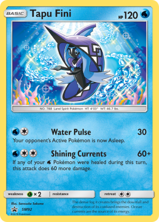 Tapu Fini SM92/156 Sun & Moon SM Black Star Promos