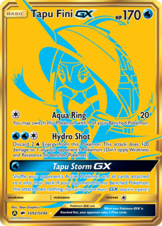Tapu Fini-GX SV92/94 Sun & Moon Shiny Vault