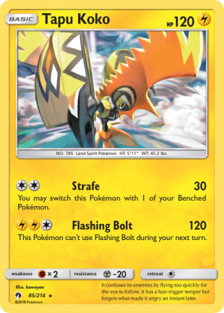Tapu Koko 85/214 Sun & Moon Lost Thunder