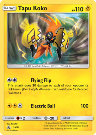 Tapu Koko SM30/156 Sun & Moon SM Black Star Promos