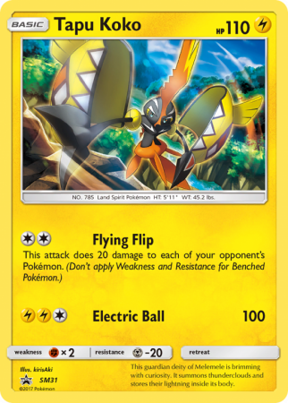 Tapu Koko SM31/156 Sun & Moon SM Black Star Promos