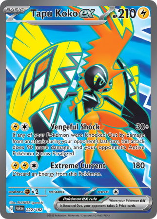 Tapu Koko ex 222/182 Scarlet & Violet Paradox Rift