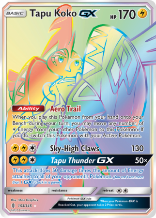 Tapu Koko-GX 153/145 Sun & Moon Guardians Rising