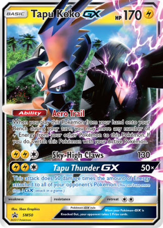 Tapu Koko-GX SM50/156 Sun & Moon SM Black Star Promos