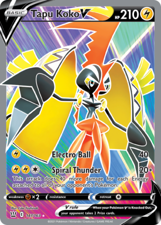 Tapu Koko V 147/163 Sword & Shield Battle Styles