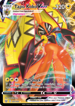 Tapu Koko VMAX 51/163 Sword & Shield Battle Styles