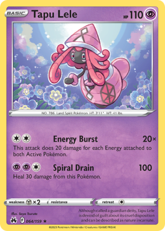 Tapu Lele 64/159 Sword & Shield Crown Zenith