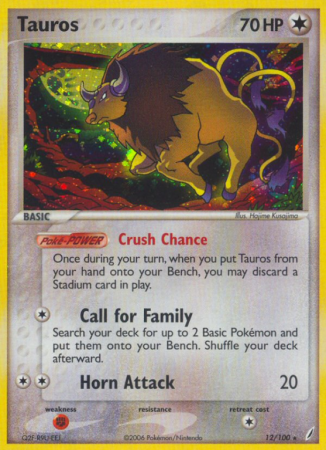 Tauros 12/100 EX Crystal Guardians