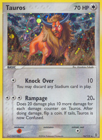 Tauros 16/112 EX FireRed & LeafGreen