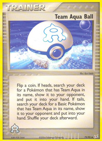 Team Aqua Ball 75/95 EX Team Magma vs Team Aqua
