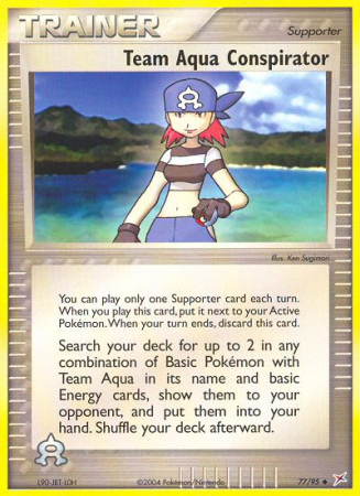 Team Aqua Conspirator 77/95 EX Team Magma vs Team Aqua