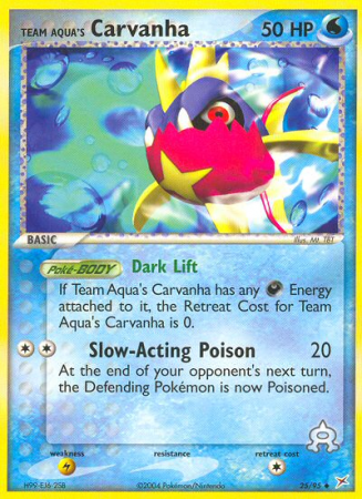 Team Aqua's Carvanha 25/95 EX Team Magma vs Team Aqua