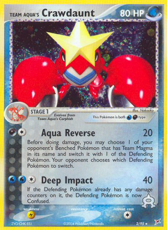 Team Aqua's Crawdaunt 2/95 EX Team Magma vs Team Aqua
