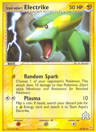 Team Aqua's Electrike 27/95 EX Team Magma vs Team Aqua