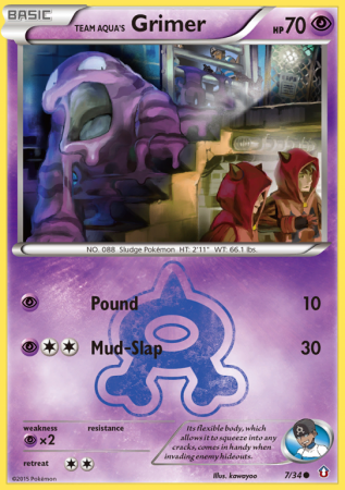 Team Aqua's Grimer 7/34 XY Double Crisis
