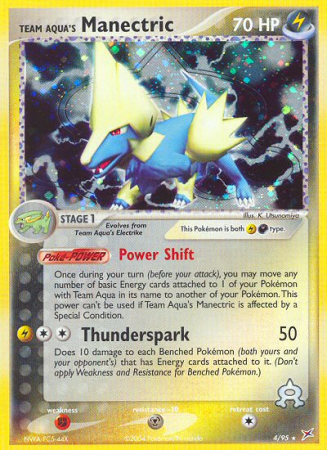 Team Aqua's Manectric 4/95 EX Team Magma vs Team Aqua
