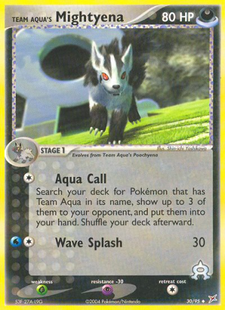 Team Aqua's Mightyena 30/95 EX Team Magma vs Team Aqua