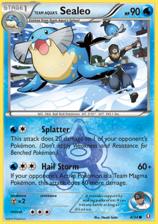 Team Aqua's Sealeo 4/34 XY Double Crisis