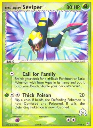 Team Aqua's Seviper 17/95 EX Team Magma vs Team Aqua