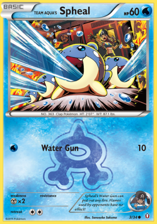 Team Aqua's Spheal 3/34 XY Double Crisis