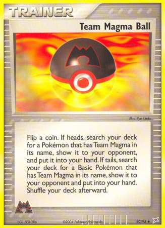 Team Magma Ball 80/95 EX Team Magma vs Team Aqua