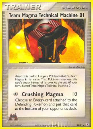 Team Magma Technical Machine 01 84/95 EX Team Magma vs Team Aqua