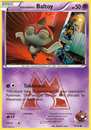 Team Magma's Baltoy 10/34 XY Double Crisis