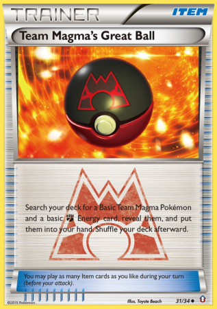 Team Magma's Great Ball 31/34 XY Double Crisis